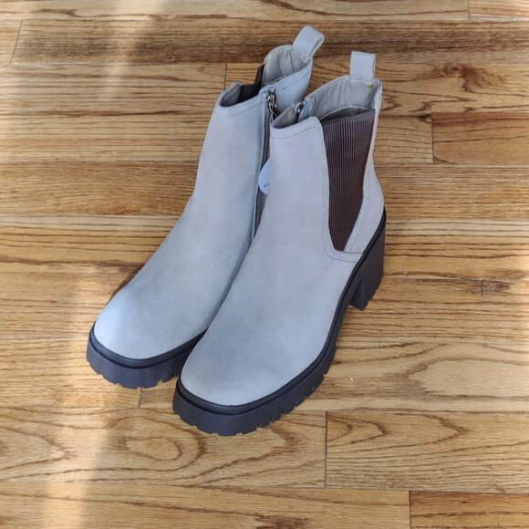 NEW Blondo Raquel Taupe Boots Womens Sz 10 Waterproof Suede Leather Ankle Bootie - Picture 8 of 16